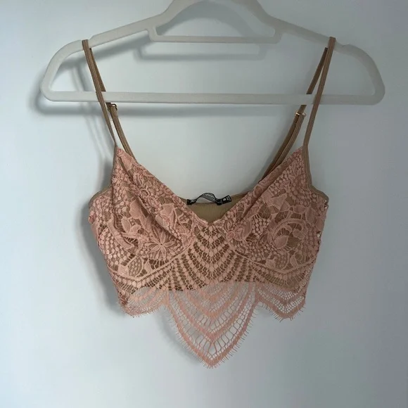 For Love and Lemons Lace Bralette - Blush Pink - Picture 2 of 11